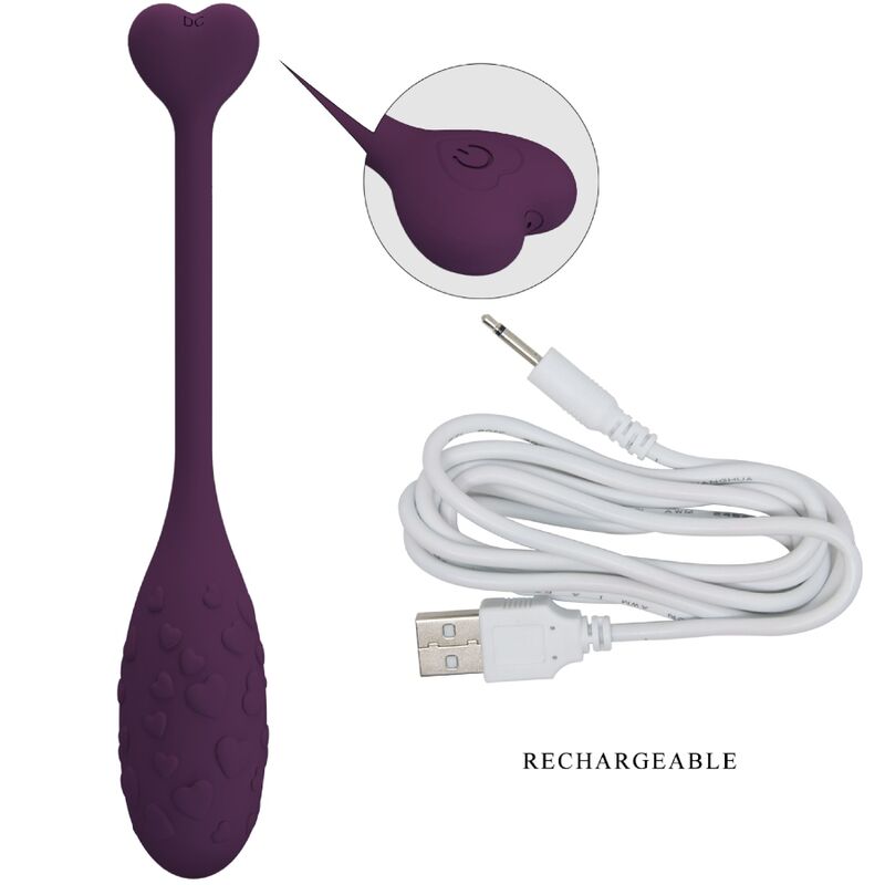 PRETTY LOVE - FISHERMAN APP-CONTROLLED VIBRANT EGG PURPLE
