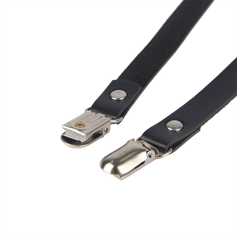 SUBBLIME - LEATHER CHAIN ​​LEG HARNESS BLACK ONE SIZE