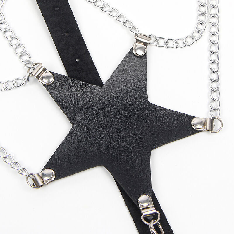 SUBBLIME - FULL BODY HARNESS WITH STAR CHAIN ​​DETAIL ONE SIZE