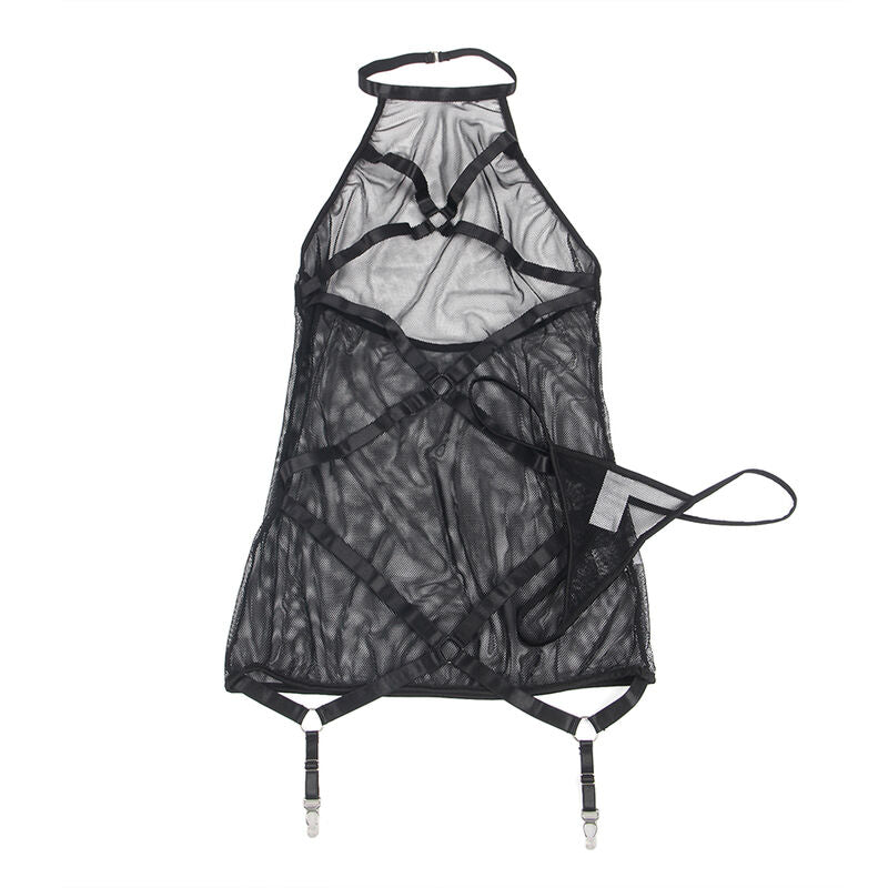 SUBLLIME - TRANSPARENT NECKHOLDER DRESS BLACK S/M