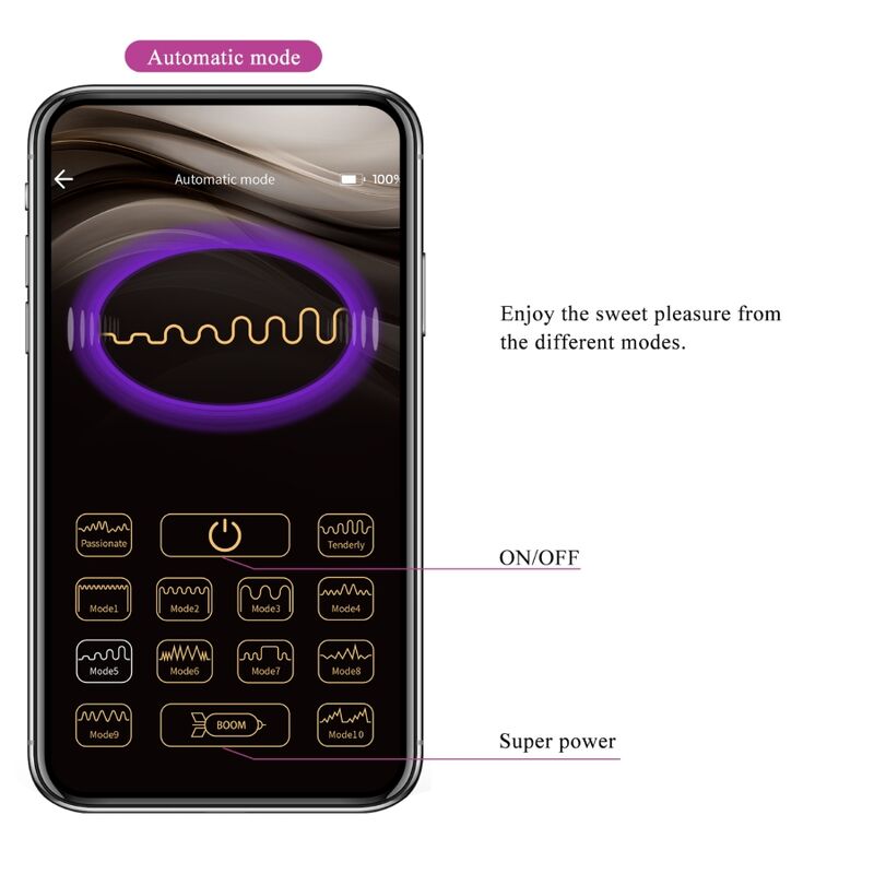 PRETTY LOVE - CASPER PURPLE RECHARGEABLE VIBRANT EGG