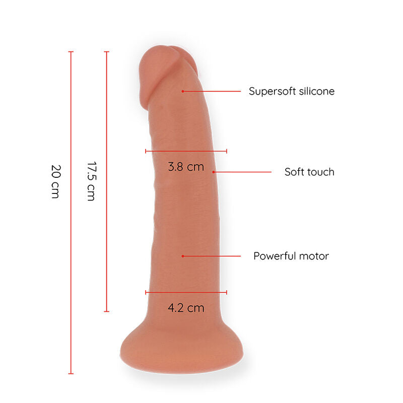 ONINDER - MEDIUM BOGOTÁ VIBRATOR DILDO WITH 9 SPEEDS NATURAL 20 CM -O- 4.2 CM - FREE APP