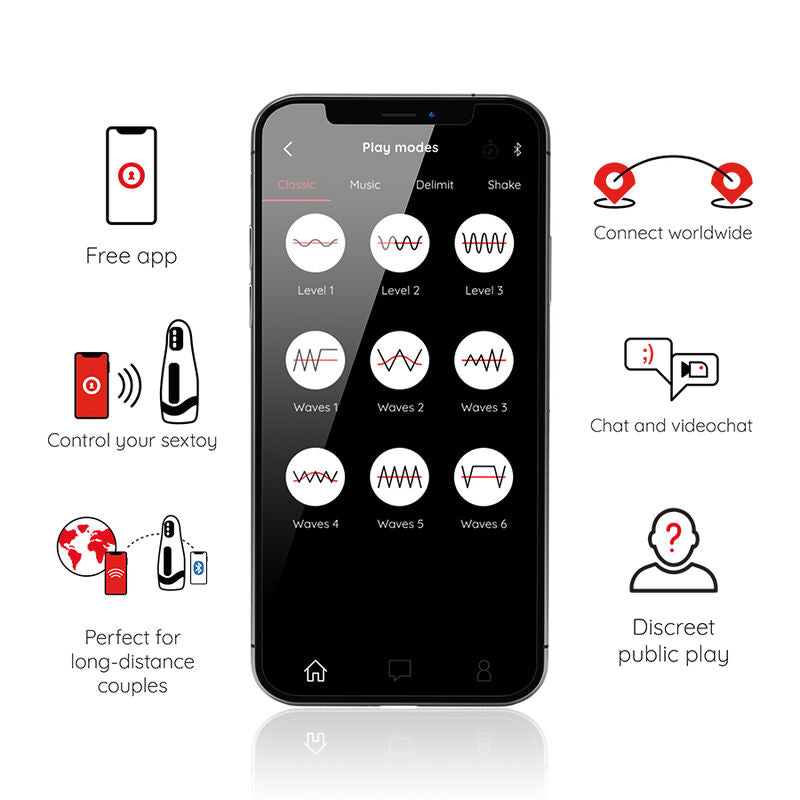 ONINDER – SEOUL RECHARGEABLE MALE MASTURBATOR 10 SPEEDS – FREE APP