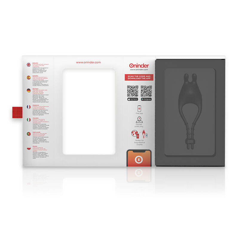 ONINDER - PAMPA RECHARGEABLE ADJUSTABLE VIBRATOR RING WITH CLITORY TEMULATOR 10 SPEEDS - FREE APP