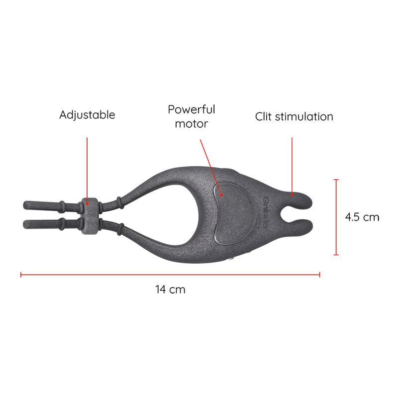 ONINDER - PAMPA RECHARGEABLE ADJUSTABLE VIBRATOR RING WITH CLITORY TEMULATOR 10 SPEEDS - FREE APP