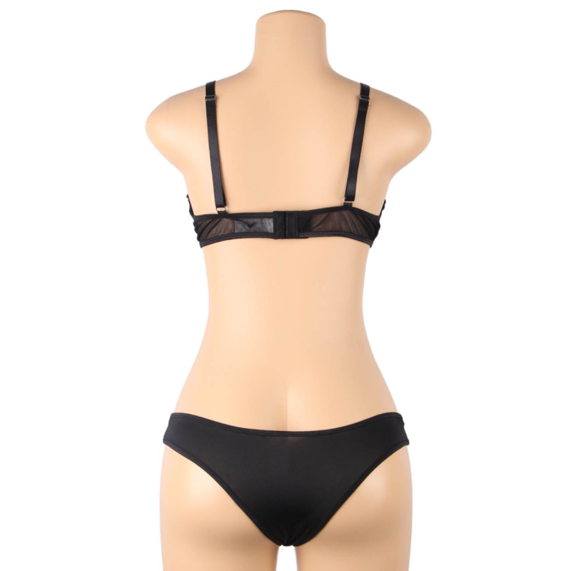SUBBLIME - TWO-PIECE SET CONTAINING A TRANSPARENCY BRA AND S/M STRIPES