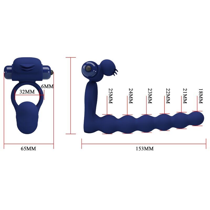 PRETTY LOVE - AJMAL VIBRATION RING WITH STICK BLUE