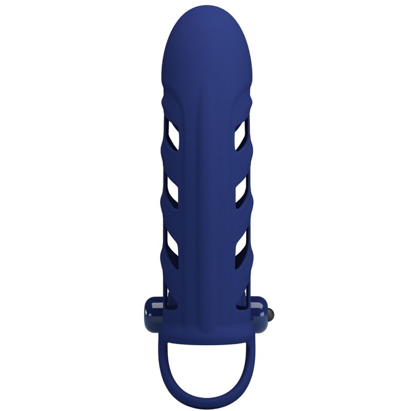 PRETTY LOVE - ALTAF VIBRATOR RING WITH SILICONE SLEEVE BLUE