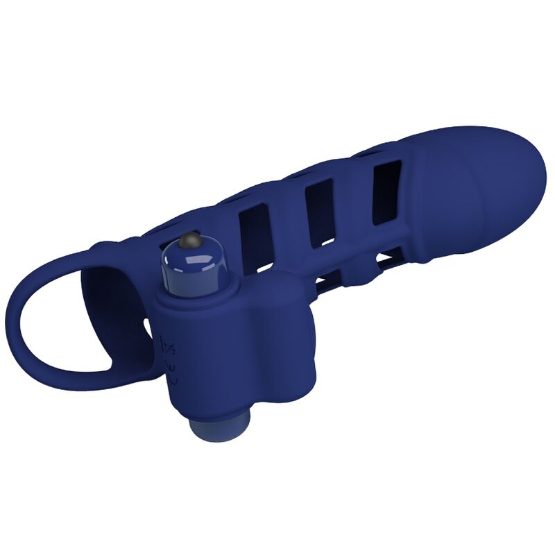 PRETTY LOVE - ALTAF VIBRATOR RING WITH SILICONE SLEEVE BLUE