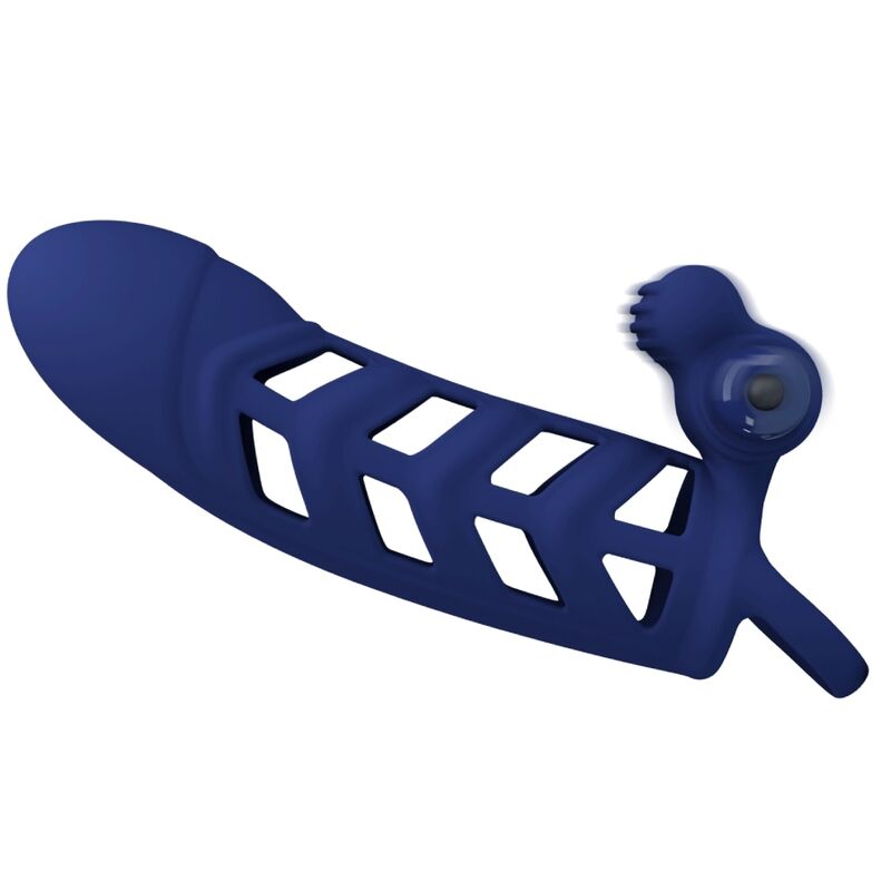 PRETTY LOVE - ALTAF VIBRATOR RING WITH SILICONE SLEEVE BLUE