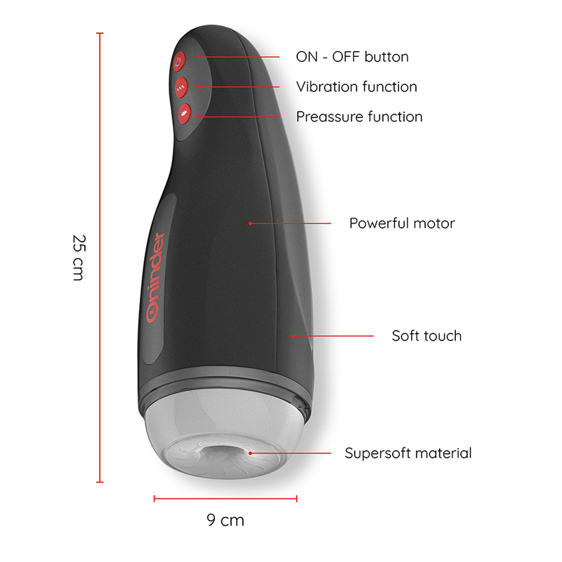 ONINDER – SEOUL RECHARGEABLE MALE MASTURBATOR 10 SPEEDS – FREE APP