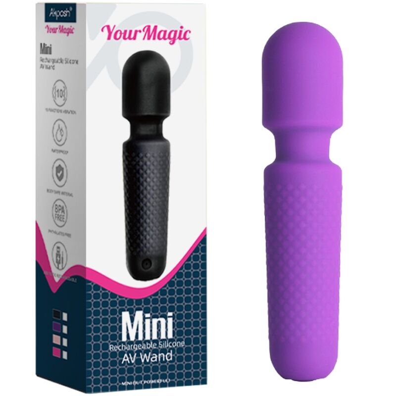 ARMONY - YOUR MAGIC MASSAGER &amp; VIBRATOR RECHARGEABLE 10 VIBRATIONS ROD POINTS PURPLE