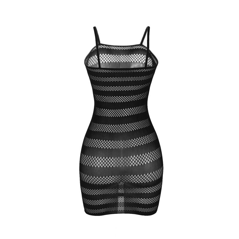SUBBLIME - 951733 NET DRESS WITH BLACK STRIPES ONE SIZE