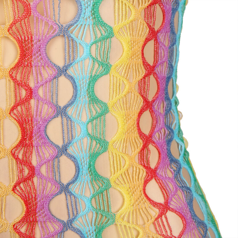 SUBBLIME - 952365 RAINBOW NET DRESS WITH OFF-THROWS ONE SIZE