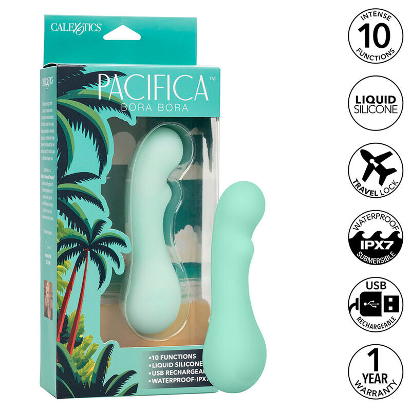 CALEXOTICS - PACIFICA BORA BORA ESTIMULATOR G-SPOT 10 VIBRATIONEN AQUA