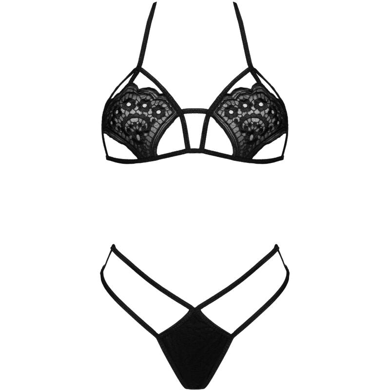 LIVCO CORSETTI FASHION - JIMENA LC 20216 Bra + String Black One Size
