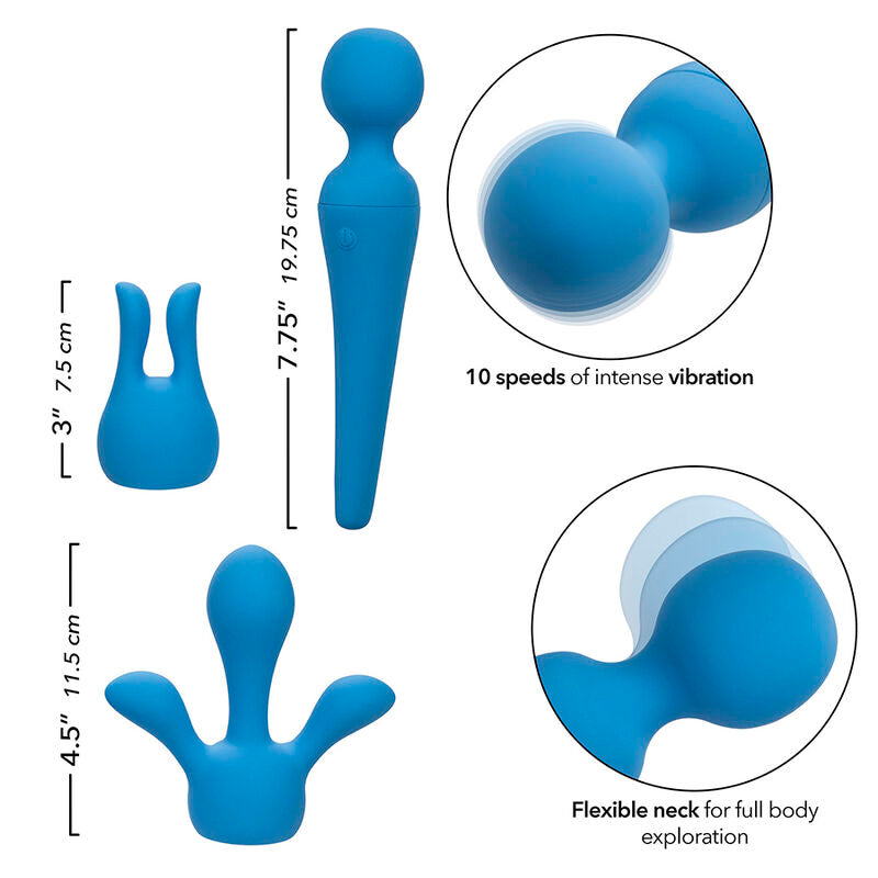 CALEXOTICS - COUTURE KIT VIBRATOR ROD 10 VIBRATIONS BLUE