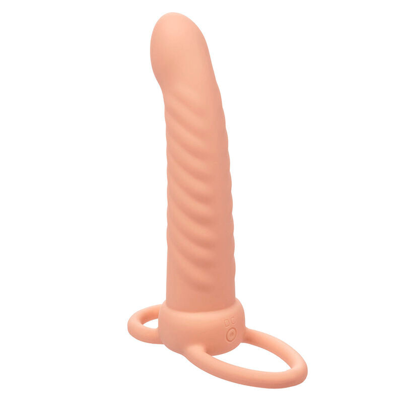 CALEXOTICS - MAXX RIBBED DUAL PENETRATOR 10 VIBRATIONS MEAT