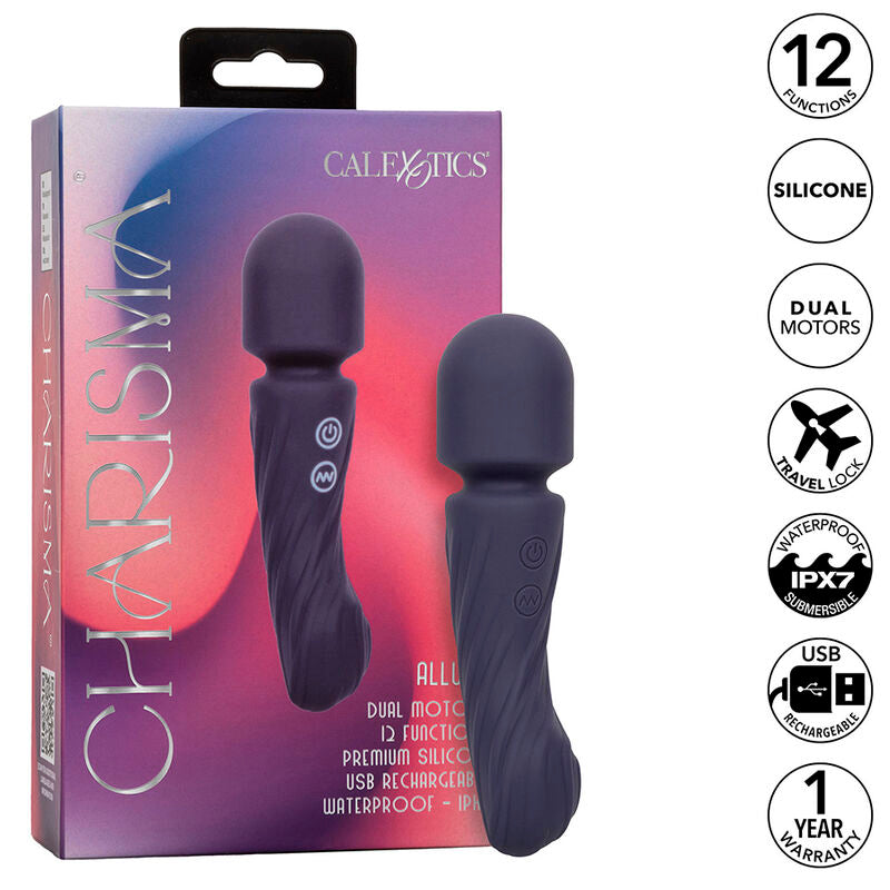 CALEXOTICS - CHARISMA ALLURE MASSAGER DUAL MOTOR 12 FUNCTIONS 17.25 CM X 4.5 CM PURPLE