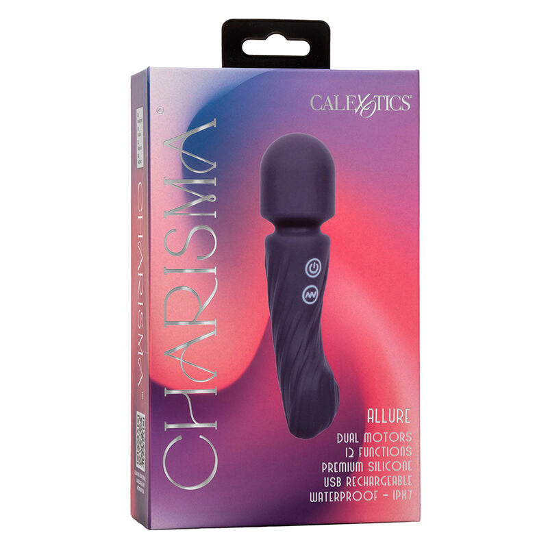 CALEXOTICS - CHARISMA ALLURE MASSAGER DUAL MOTOR 12 FUNCTIONS 17.25 CM X 4.5 CM PURPLE