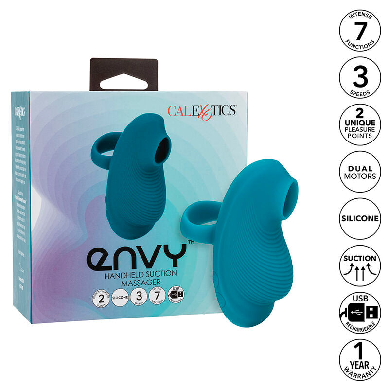 CALEXOTICS - ENVY HANDROLLING-BALL-MASSAGER 7 VIBRATIONEN BLAU
