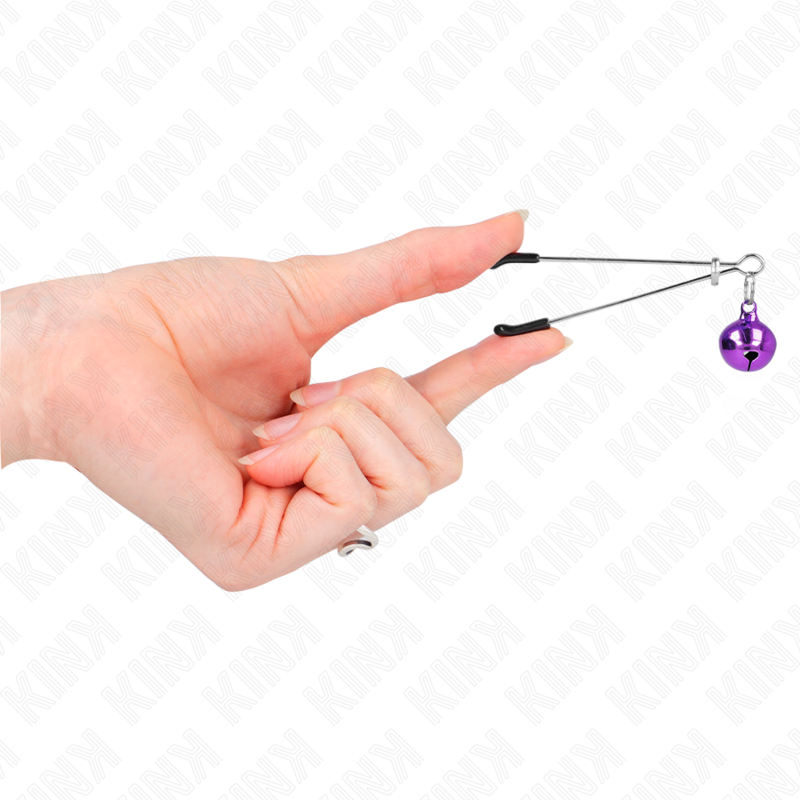 KINK - THIN BELL NIPPLE CLIPS PURPLE 7 CM
