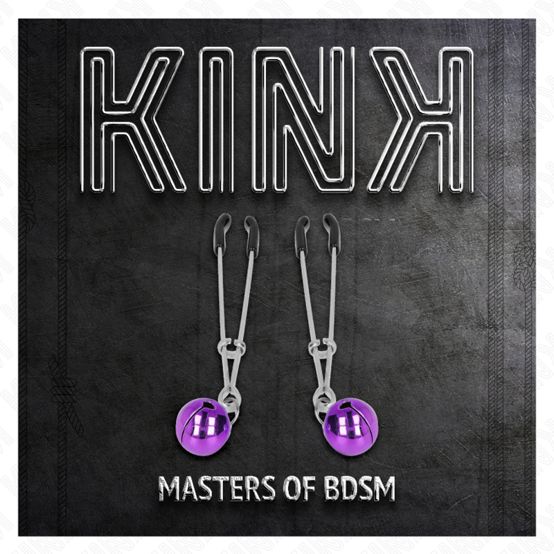 KINK - THIN BELL NIPPLE CLIPS PURPLE 7 CM