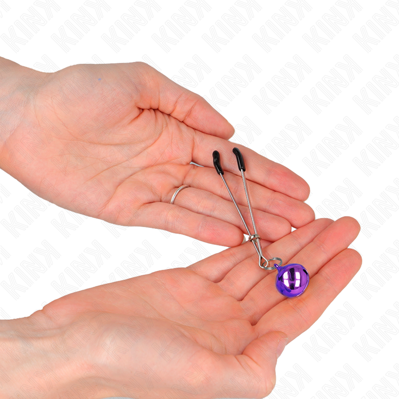 KINK - THIN BELL NIPPLE CLIPS PURPLE 7 CM