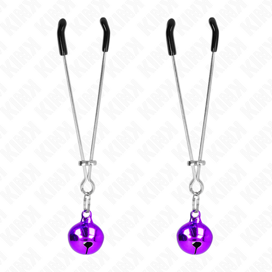 KINK - THIN BELL NIPPLE CLIPS PURPLE 7 CM