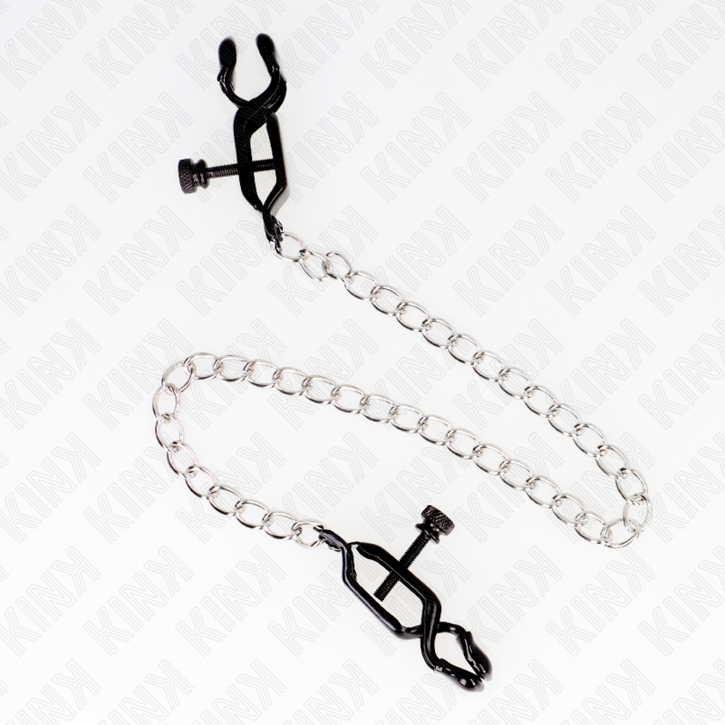 KINK - FLAT CHAIN ​​NIPPLE CLIPS SILVER 30 CM