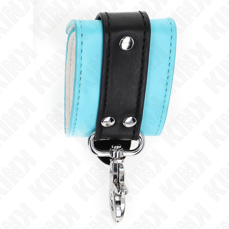 KINK - PREMIUM LOCKABLE WRIST RESTRAINTS BLACK/BLUE ADJUSTABLE 21-28 CM X 5.5 CM