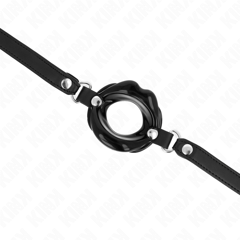 KINK - LIP 8 CM TOUGH WITH BLACK FAUX LEATHER STRAP 63 x 2 CM ADJUSTABLE 39-58 CM