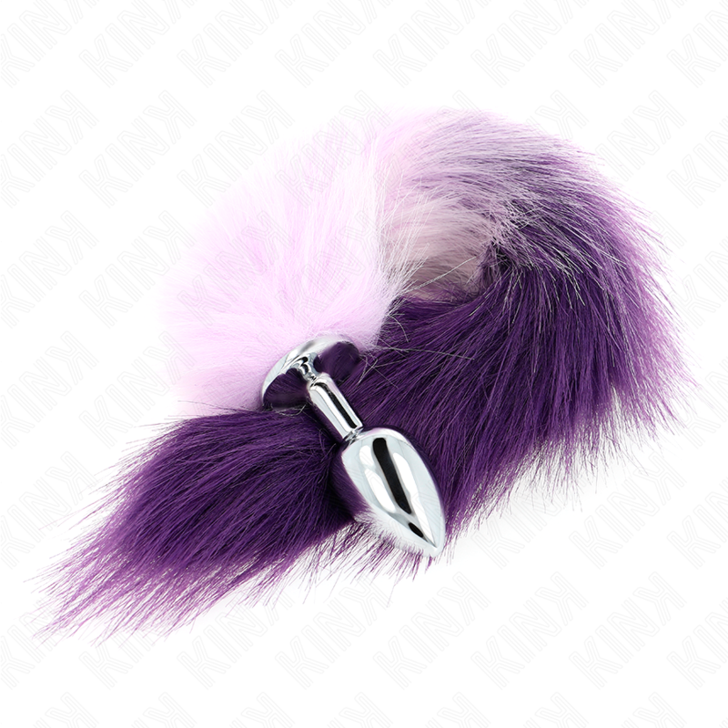 KINK - ANAL PLUG SIZE S 7 X 3 CM WITH PLASTIC TAIL 40 CM PURPLE