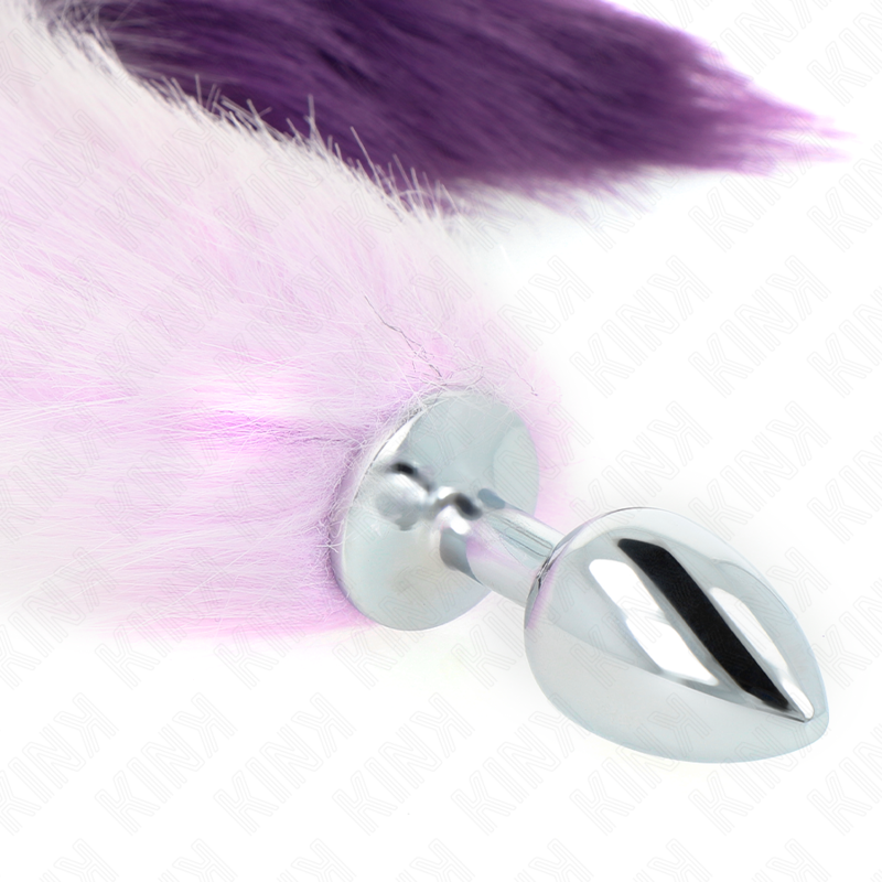 KINK - ANAL PLUG SIZE S 7 X 3 CM WITH PLASTIC TAIL 40 CM PURPLE