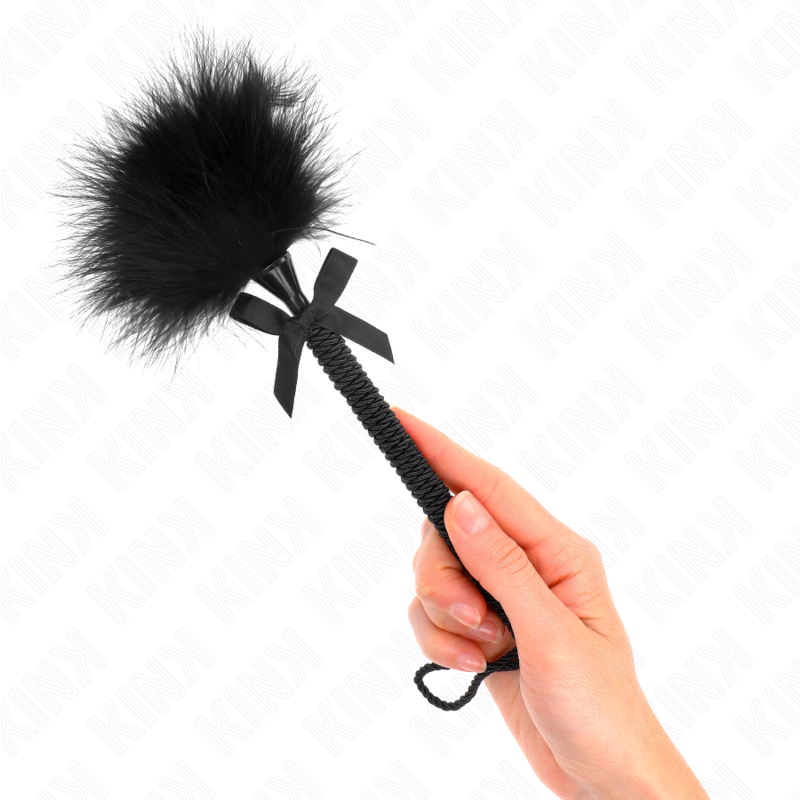 KINK - NYLON ROPE ROD WITH TICKLE FEATHERS AND BLACK BOW 25 CM