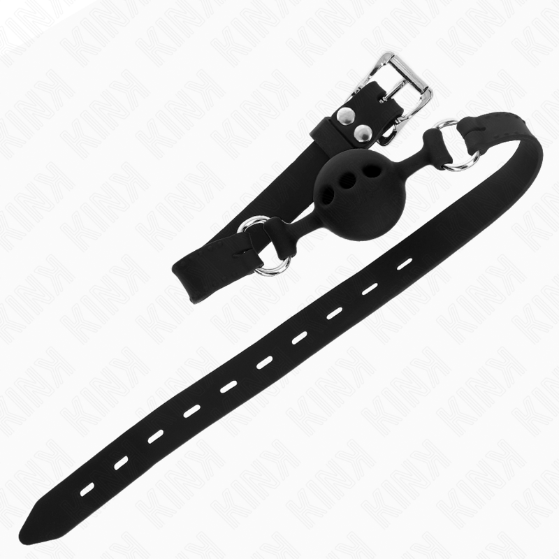 KINK - FULL SILICONE FLAPES 55 x 2 CM WITH 4 CM BALL SIZE S BLACK ADJUSTABLE 35-51 CM