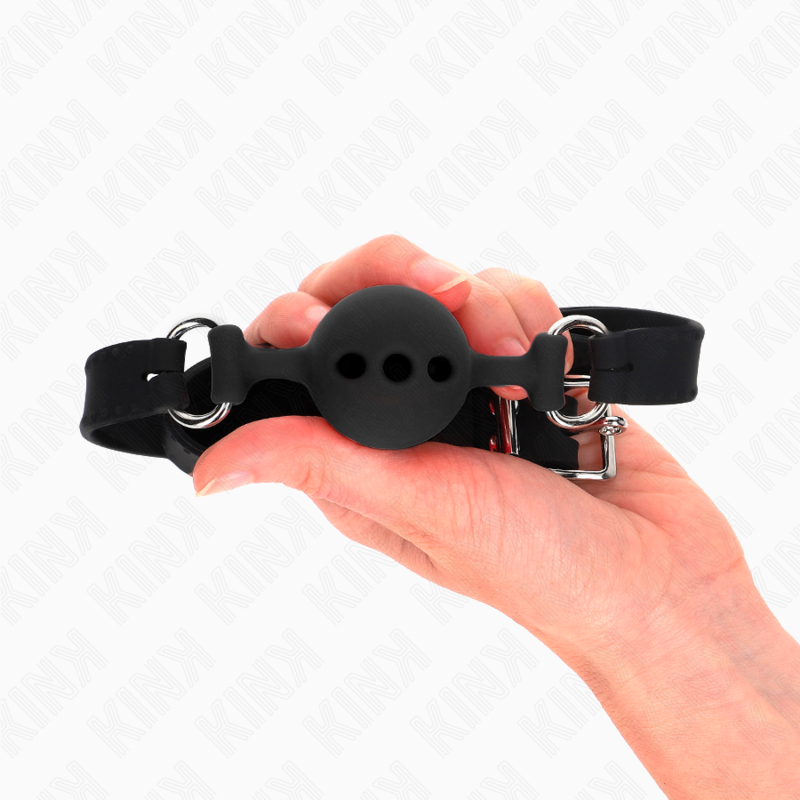 KINK - FULL SILICONE FLAPES 55 x 2 CM WITH 4 CM BALL SIZE S BLACK ADJUSTABLE 35-51 CM