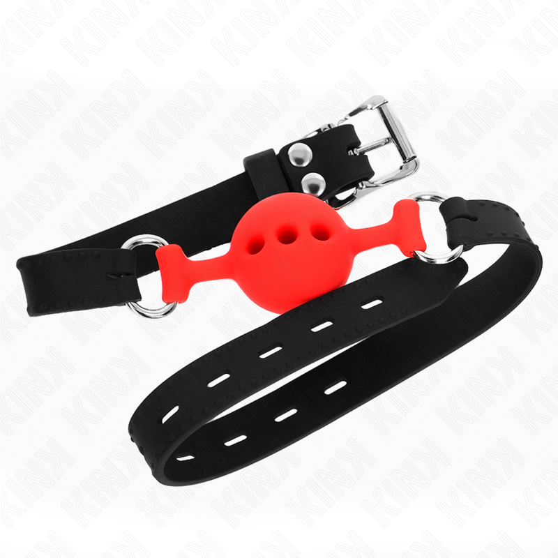 KINK - FULL SILICONE FLAPES 55 x 2 CM WITH 4 CM BALL SIZE S RED ADJUSTABLE 35-51 CM