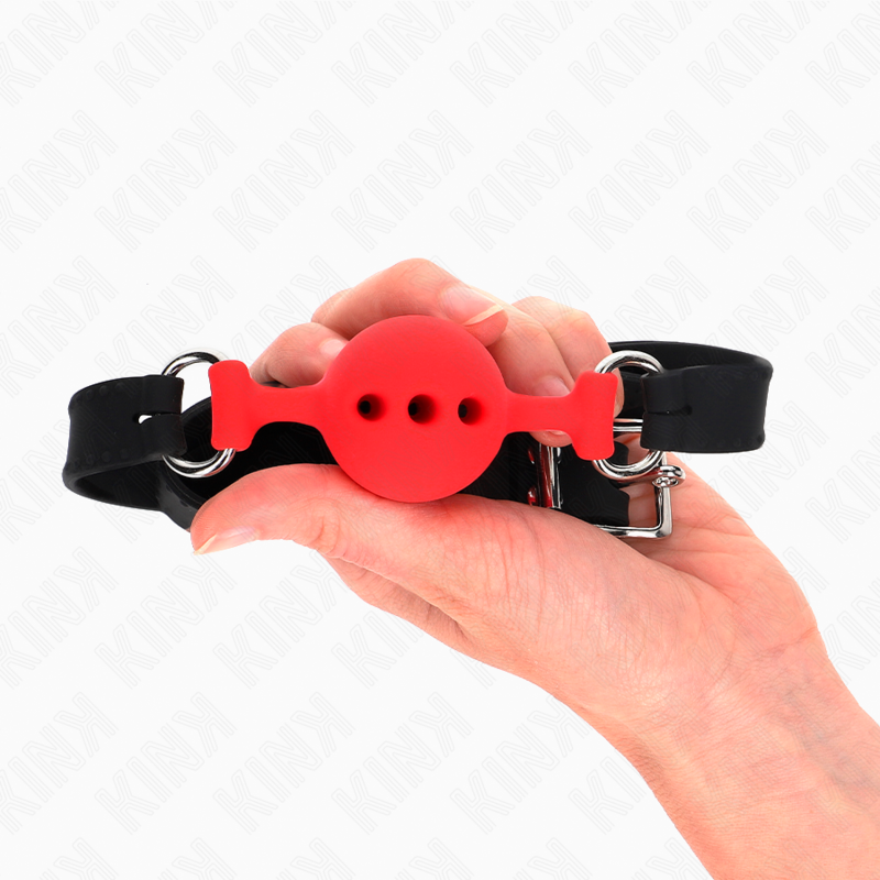 KINK - FULL SILICONE FLAPES 55 x 2 CM WITH 4 CM BALL SIZE S RED ADJUSTABLE 35-51 CM