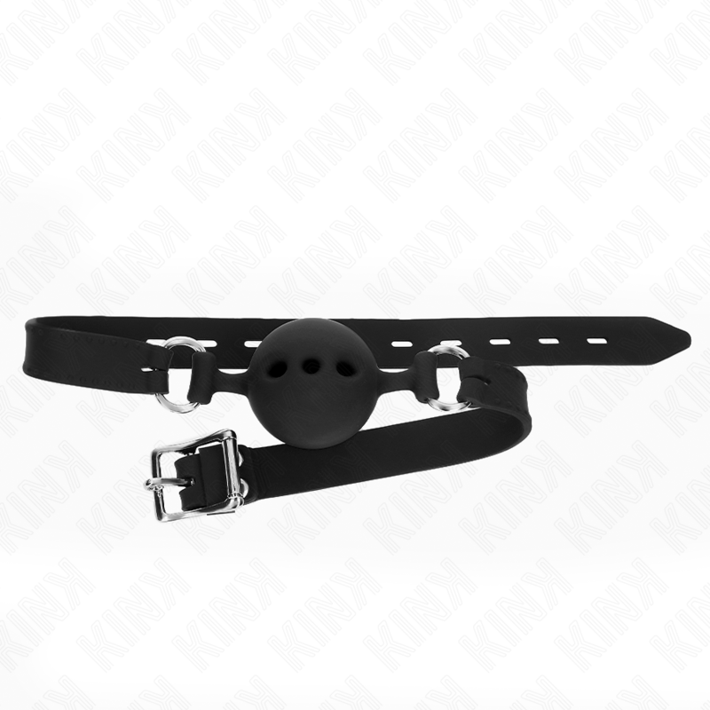KINK - FULL SILICONE FLAPES 55 x 2 CM WITH 5 CM BALL SIZE L BLACK ADJUSTABLE 35-51 CM