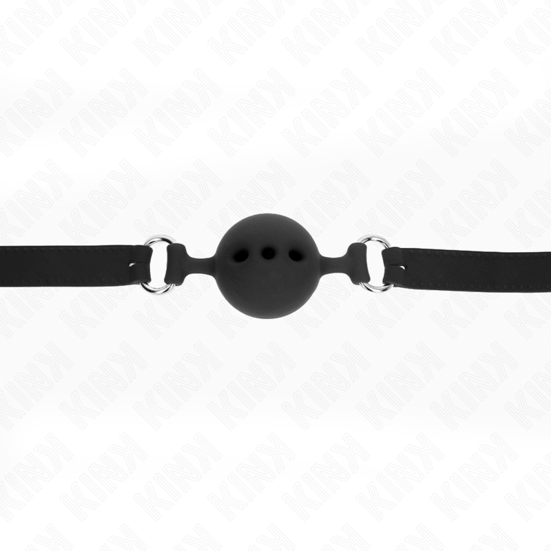 KINK - FULL SILICONE FLAPES 55 x 2 CM WITH 5 CM BALL SIZE L BLACK ADJUSTABLE 35-51 CM
