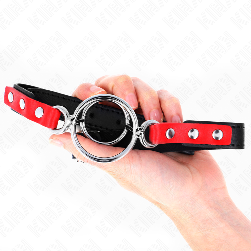 KINK - GAUG WITH MULTIPLE O-RINGS 4 / 4.8 CM RED 38 X 56 CM