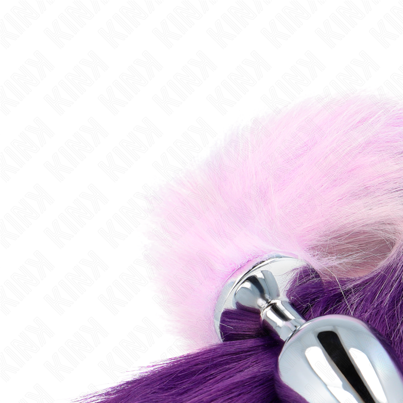 KINK - ANAL PLUG SIZE L 10 X 4 CM WITH PLASTIC TAIL 40 CM PURPLE