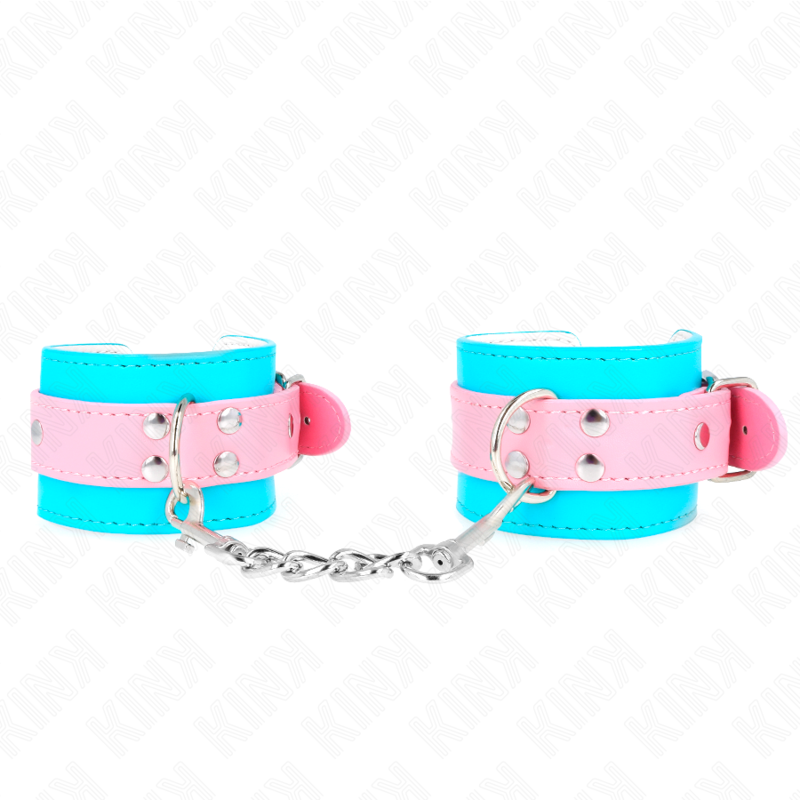 KINK - CUTE WRIST RESTRAINTS BLUE/PINK ADJUSTABLE 16-28 CM X 5 CM