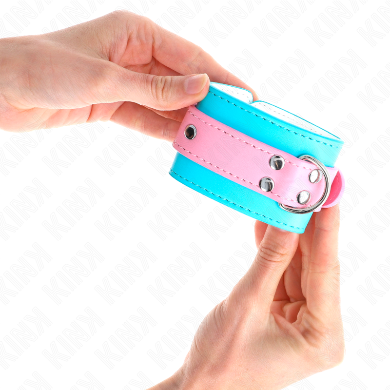 KINK - CUTE WRIST RESTRAINTS BLUE/PINK ADJUSTABLE 16-28 CM X 5 CM