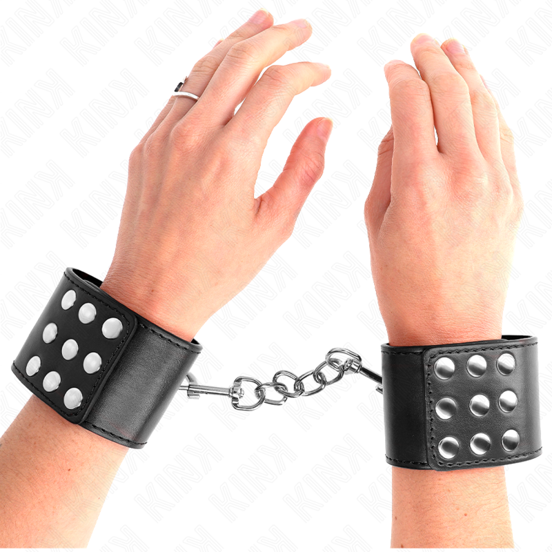 KINK - WRIST RESTRAINTS WITH PUSH CLOSURE BLACK ADJUSTABLE 19-24 CM X 5.5 CM