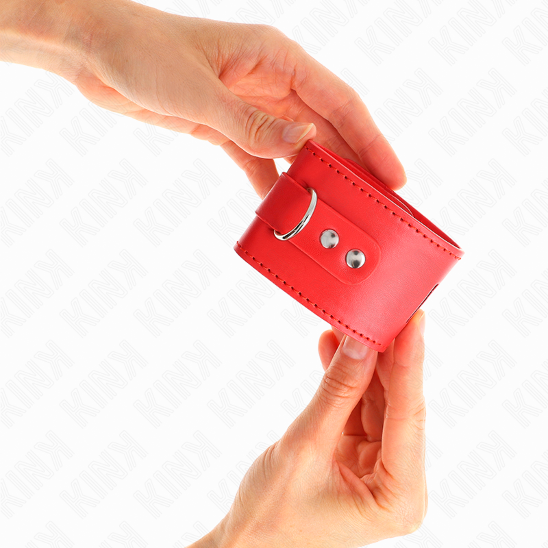 KINK - WRIST RESTRAINTS WITH PADLOCK LOCK, RED, ADJUSTABLE 16-23 CM X 5.5 CM