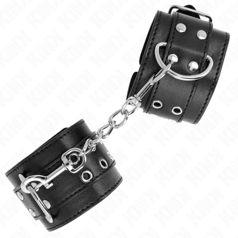 KINK - WRIST RESTRAINT WITH DOUBLE BUCKLE BLACK ADJUSTABLE 19-26 CM