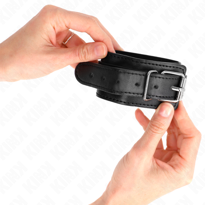 KINK - THIN WRIST CUFFS BLACK ADJUSTABLE 21-33 CM