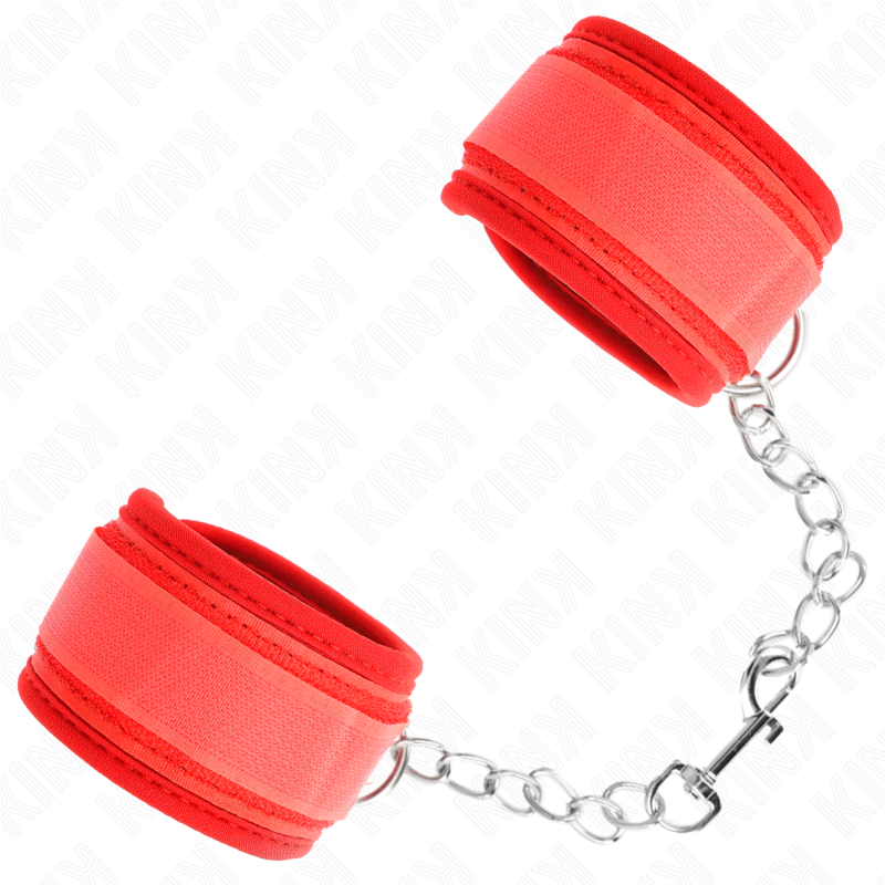 KINK - NEOPRENE WRIST CUFFS RED 42 X 5 CM